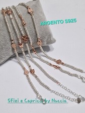 Bracciale in argento 925 braccialetto sfere e charm portafortuna
