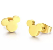 Mickey Mouse Stainless Steel Stud Earrings