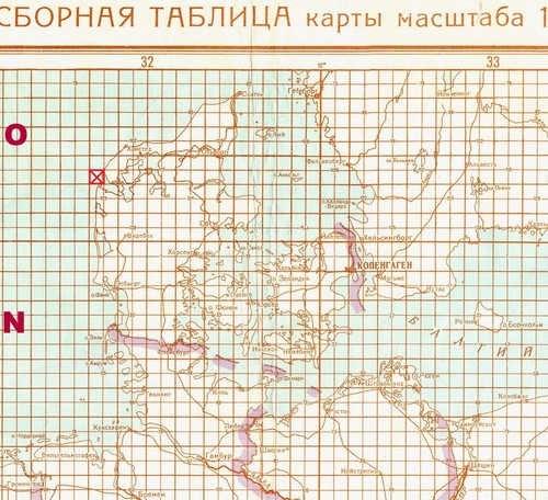 Mapa topográfico militar soviético ruso - TIBORÓN (Dinamarca) 1:50 000, edición 1961 - Imagen 6 de 6