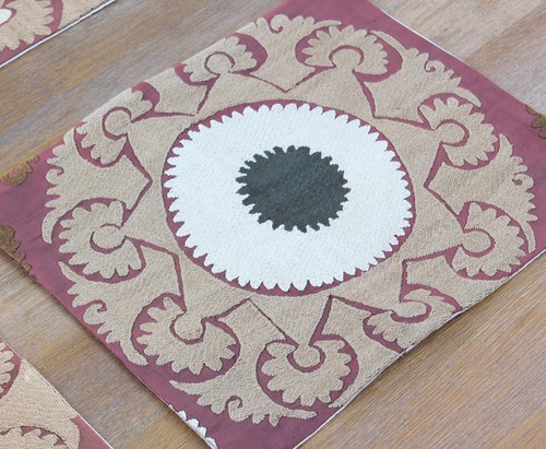 Suzani Pillow Cover Uzbek SET of 4 pcs 14.17" x 14.57" Fast Shipment 15802 - Picture 17 of 21