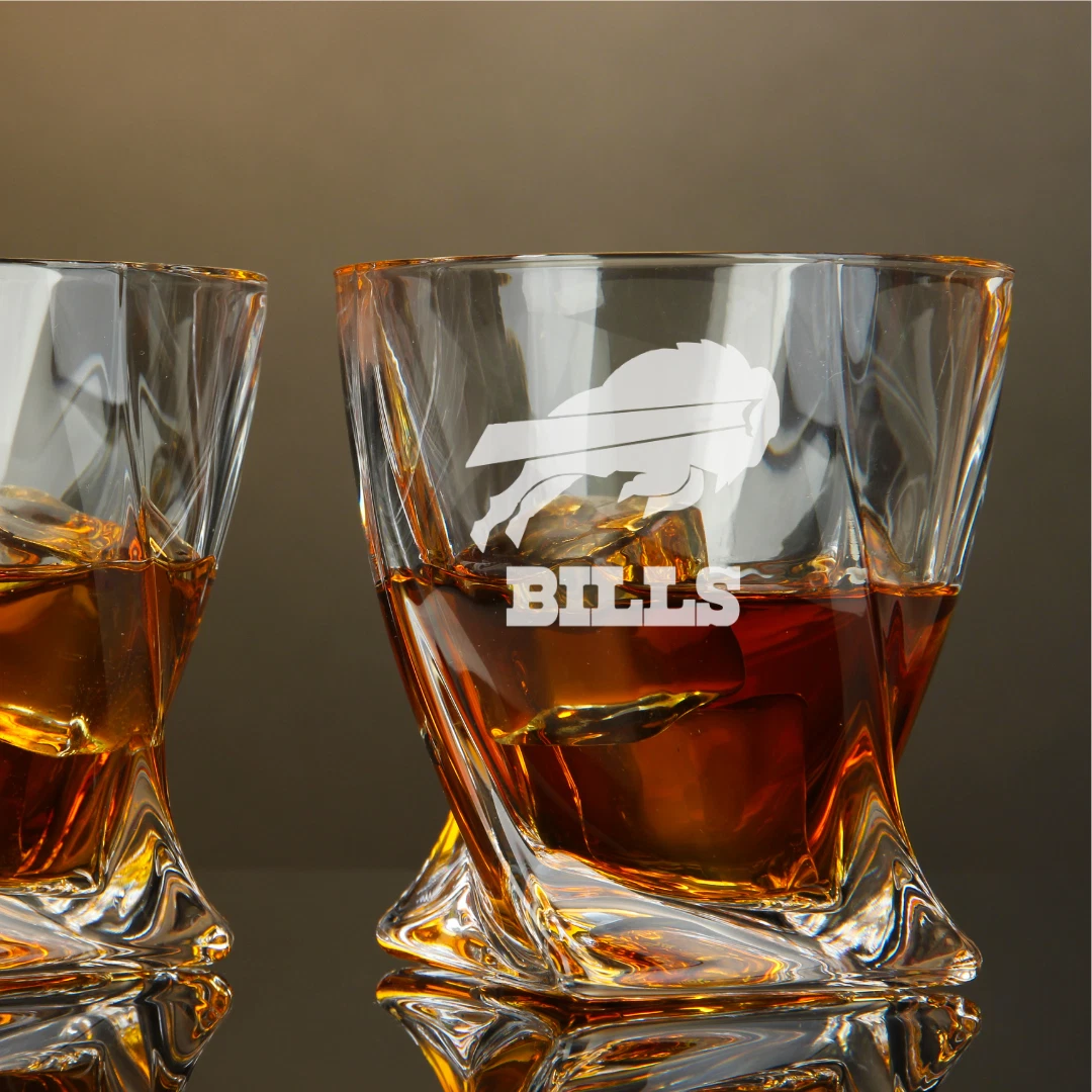 Engraved Buffalo Bills Whiskey Glass – Twisted Rocks Glass