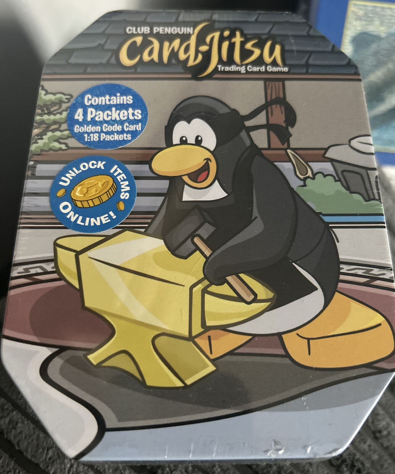 Club Penguin Card Jitsu Trading Cards Collectors Tin Disney Series 1  Collectable