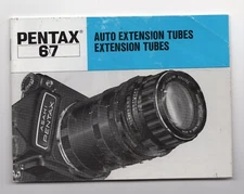 Pentax 6x7 Auto Extension Tubes / Extension Tubes 1986 Instruction Manual