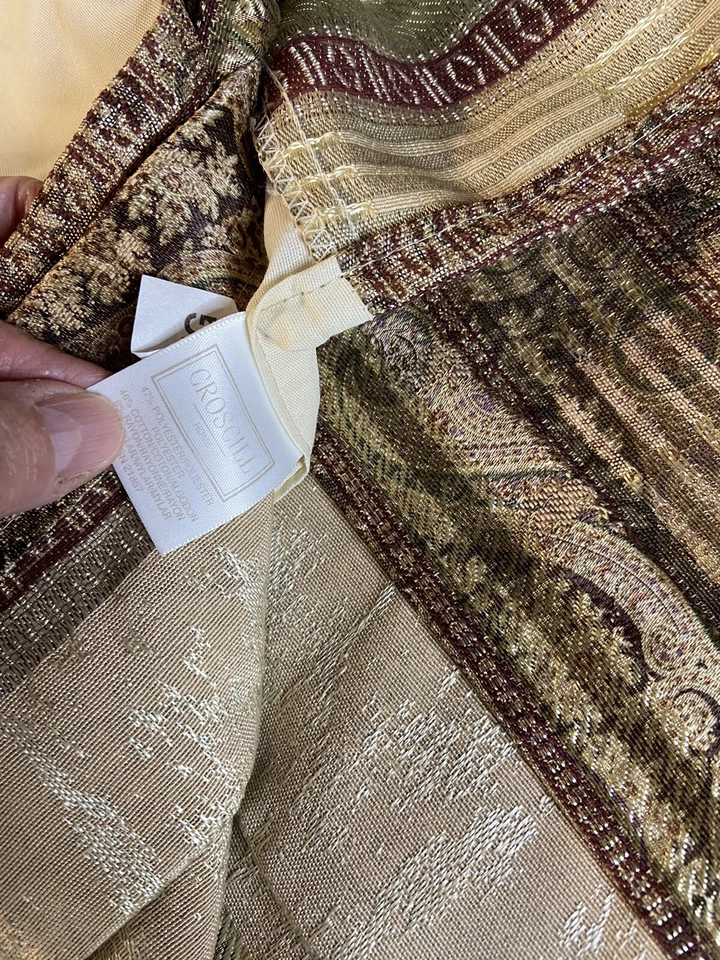 Falda Cama King Cachemira Colección Tánger Croscill Marrón Dorado Bronce Foto 4 de 4