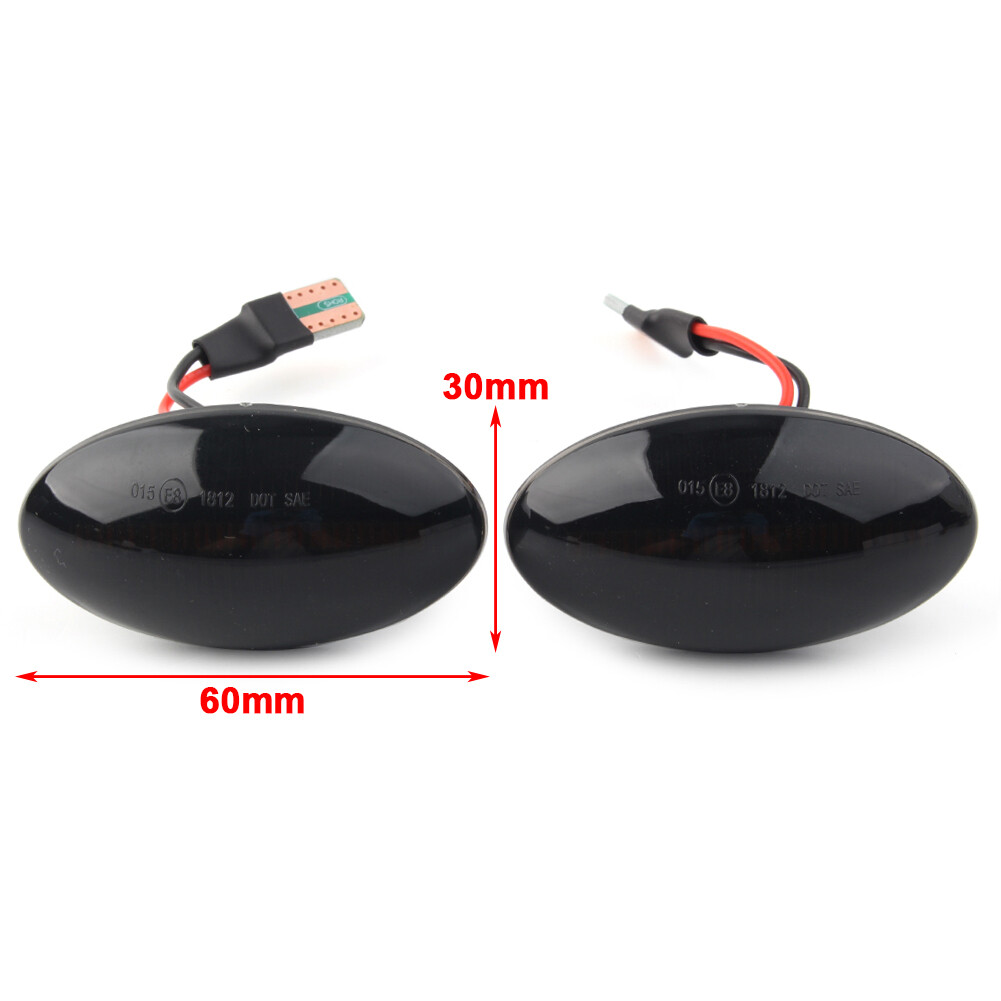 Dynamic Side Marker Light Turn Signal Light For Mini Cooper R50 R52 R53 Black US