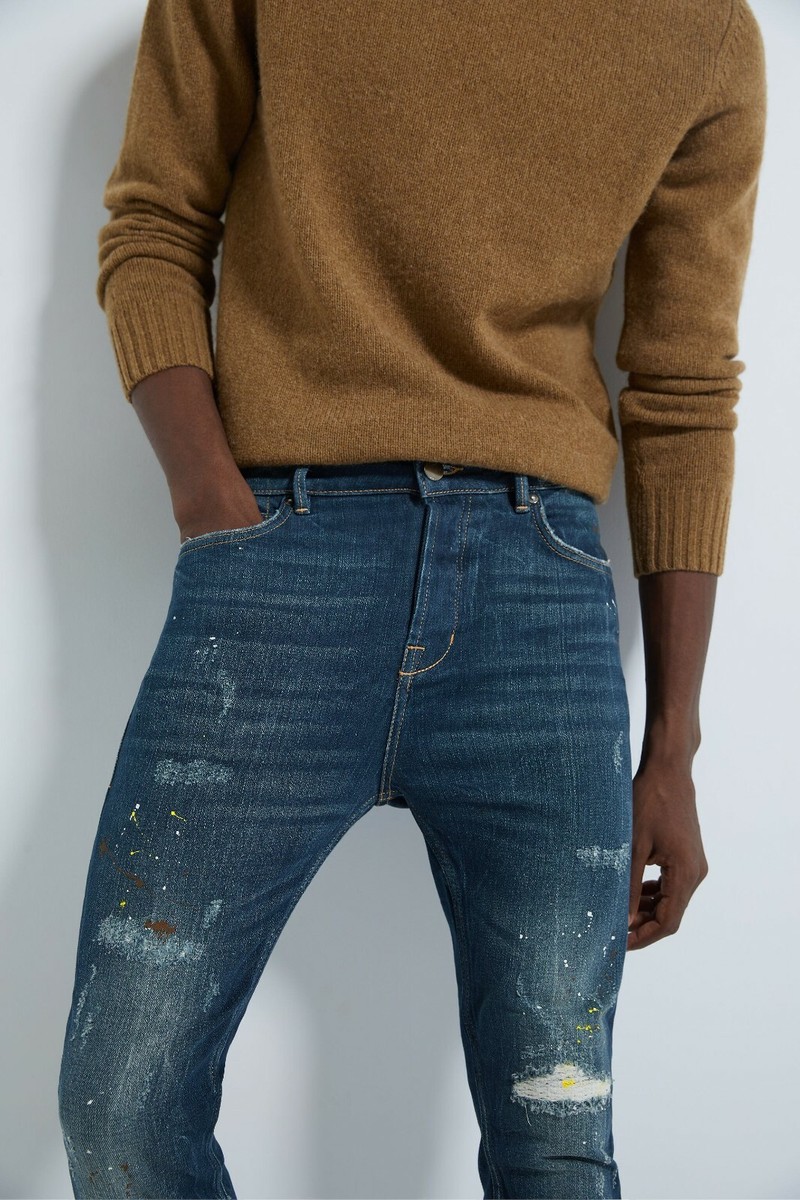 Zara store paint jeans