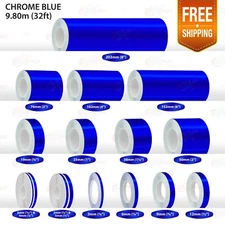 CHROME BLUE PIN STRIPE Car Model Streamline Adhesive TAPE Decal Vinyl Sticker