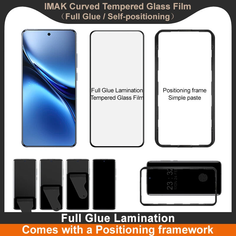 Protector de pantalla de vidrio templado pegamento completo curvado imak 3D para vivo X200 Pro 5G Foto 2 de 4