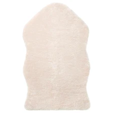 Ikea TOFTLUND Super Soft Rug Throw Faux Fur Wool Cover 1' 10" x 2' 9" Light pink