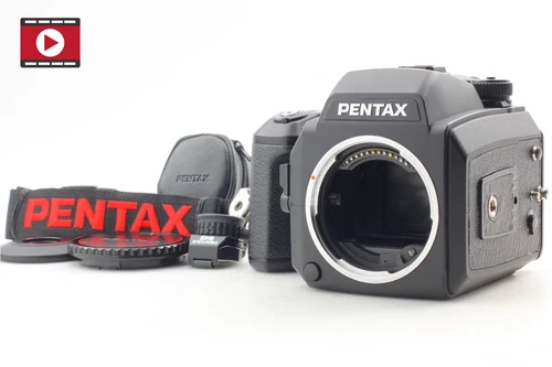  [ TOP MINT w/ Strap ] Pentax 645NII N II Film Camera + 120 Film Back From JAPAN