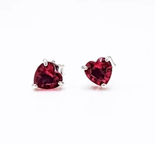 New 100% Authentic PANDORA Brand 925 Sparkle  Red Heart Stud Earrings 292549C01