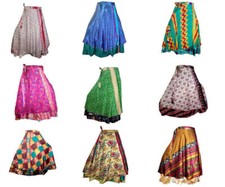 5 pc Indian Women vintage silk Long skirt women beach Bohemian magic Long Skirts