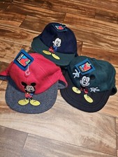 Vintage Mickey Mouse Disney Mickey Co. Stretch Fit Earflap Hat Bundle 3 Hats