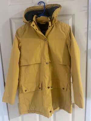 Barbour Waterproof Breathable Yellow Rain Coat Size Women