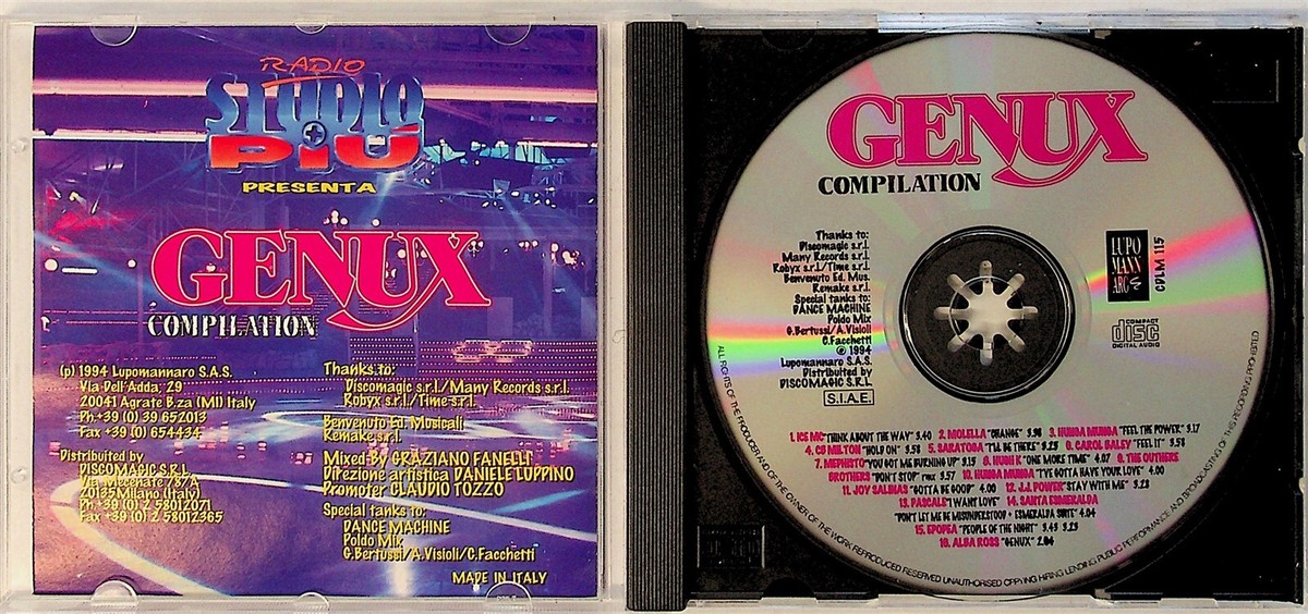 Genux Compilation- Euro House Italodance DJ Mix 1994 CD The