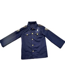 Kids Police Officer Costume Shirt Dress Up Pretend Play Halloween