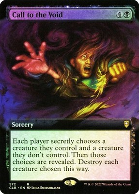 4 x FOIL Call to the Void Extended Art FOIL CMDR Legends Baldurs Gate