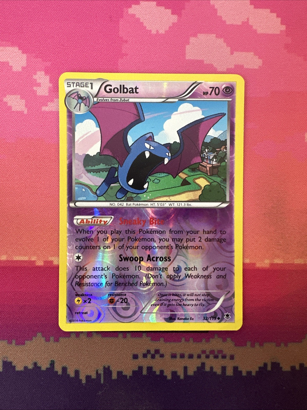 Pokemon Card Golbat Phantom Forces Reverse Holo Uncommon 32/119 Near Mint
