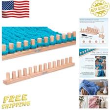 28" Chunky Blanket Loom - Yarn for DIY original wooden color 