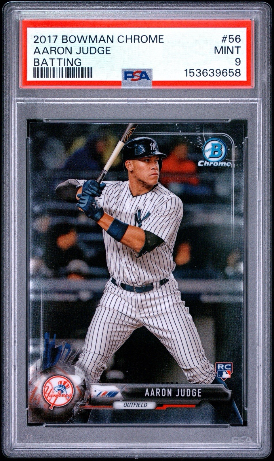2017 Bowman Chrome Aaron Judge #56 Rookie PSA 9 Yankees
