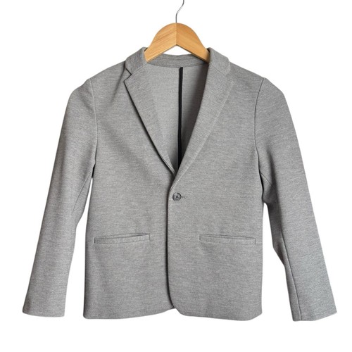 Zara Boys Gray Soft Knit 2 Piece Suit Blazer and Pants Size 9/10 - Picture 2 of 11