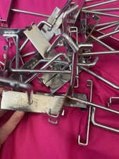 26x Chrome Gridwall Display Arms Hooks Retail Shop Display 4” Grid Wall Pegs