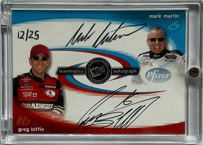 2004 Press Pass Eclipse Mark Martin / Greg Biffle Autographs 12/25