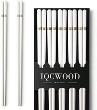 Chopsticks, 5 Pairs Ceramics Chopsticks, 9.5 Inch Reusable Chopsticks Dishwasher