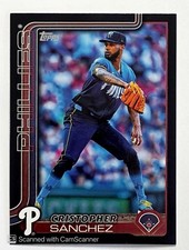 2025 Topps Series 1 Cristopher Sanchez #109 Black 56/74 Phillies