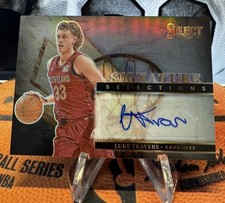 2024-25 Panini Select Luke Travers Signature Selections #SS-TRV Cavaliers