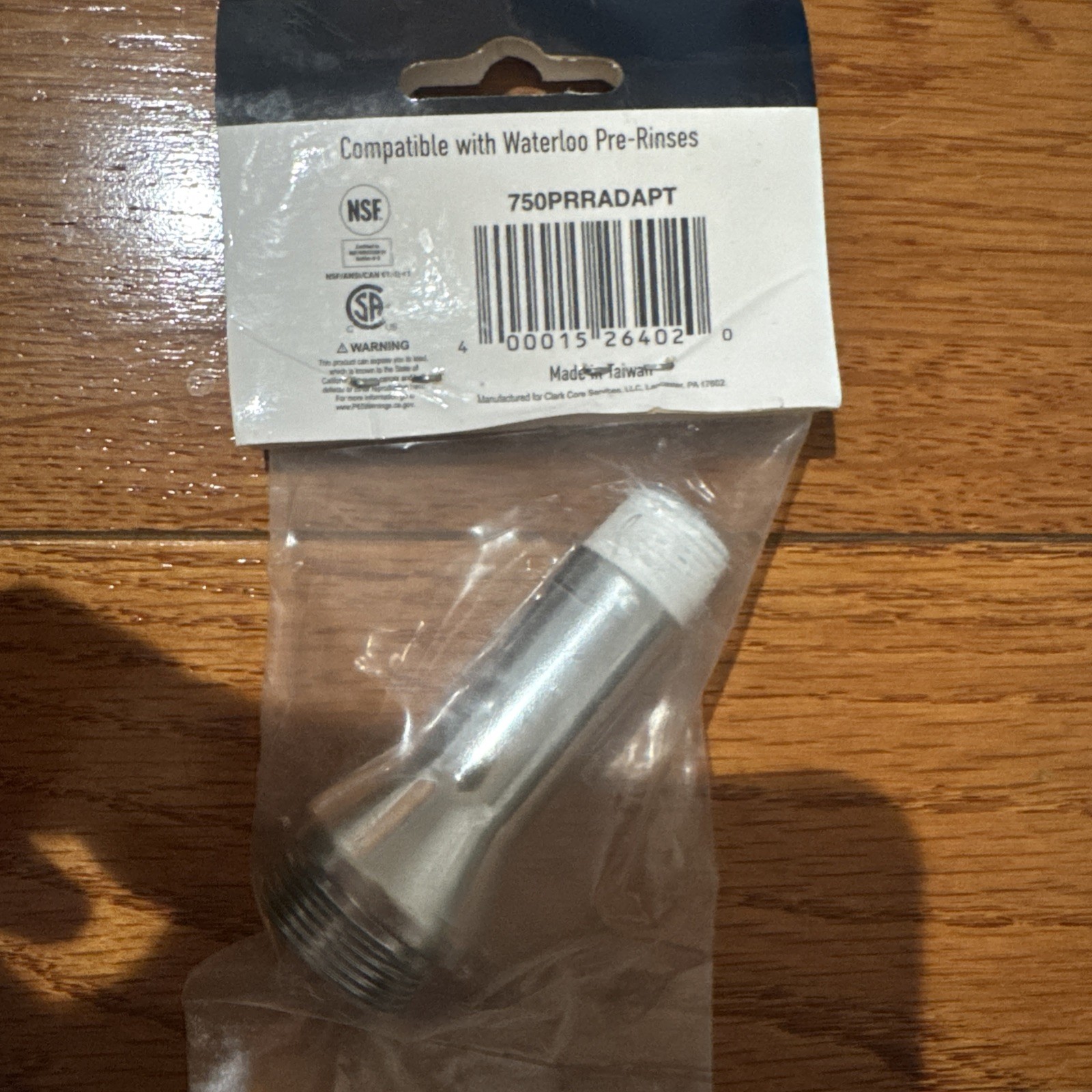 tem #750PRRADAPTPre-Rinse Add-On Faucet Adapter - 3/8" x 1"