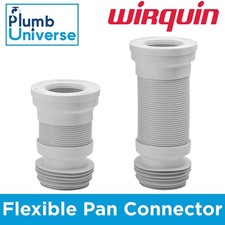 Wirquin JollyFlex Extendable Flexible Pan Connectors Toilet WC  Long And Short