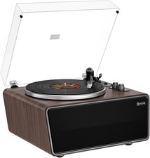 All in One Vinyl Record Player,Bluetooth Turntable Built in 4 Stereo Speakers...