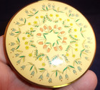 Vintage 'Vogue Vanities' England Flower Design Tulips Daisies Powder Compact