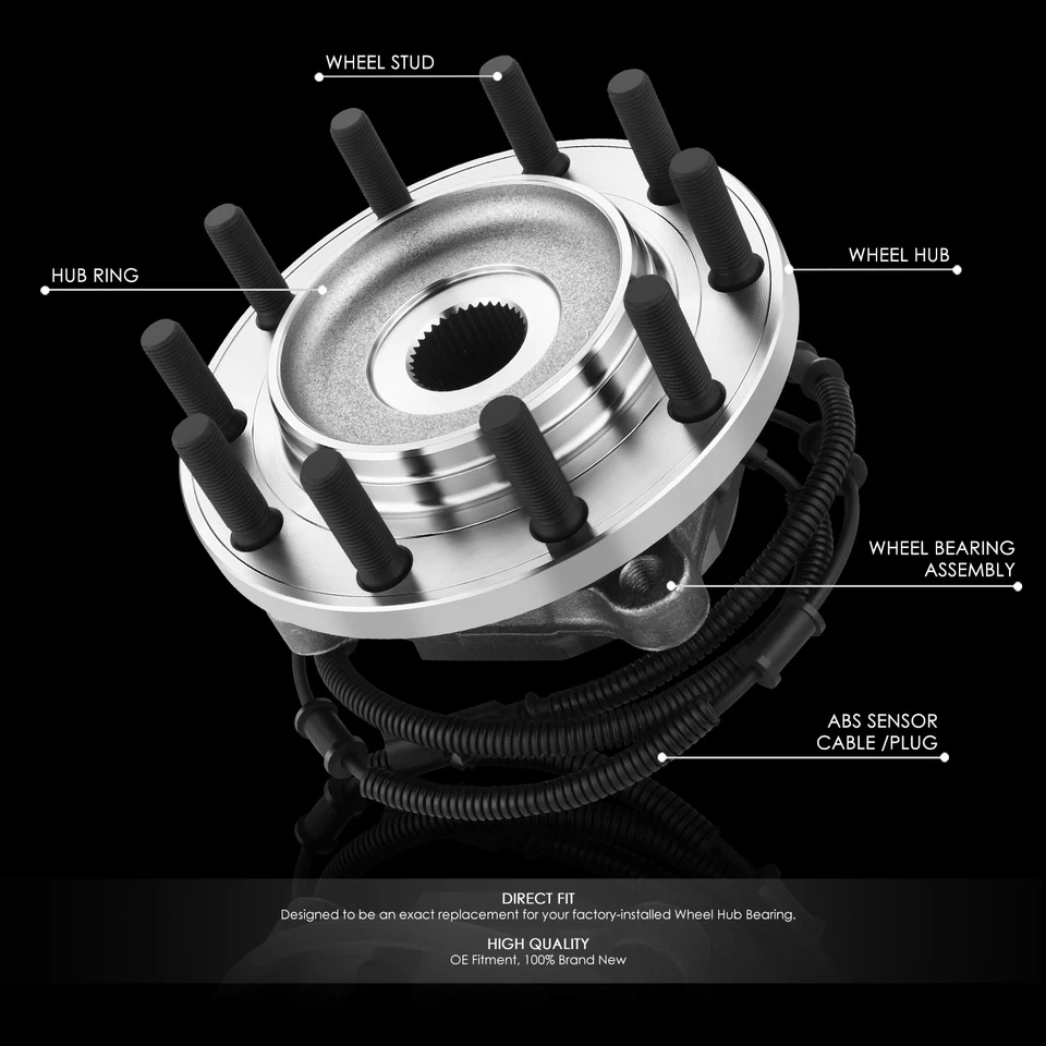 Conjunto de cojinete y buje de rueda delantera izquierda derecha para Dodge Ram 4500 5500 08-18 Foto 2 de 4