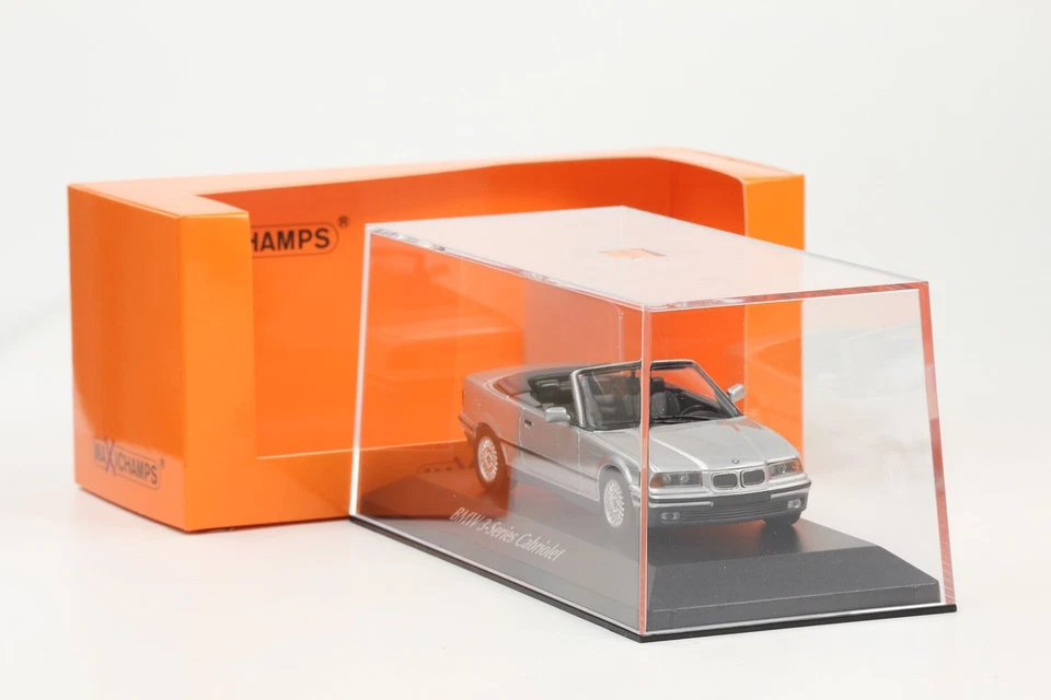 1:43 Minichamps BMW Serie 3 Cabriolet E36 1993 Argento Maxichamps - Immagine 4 di 4