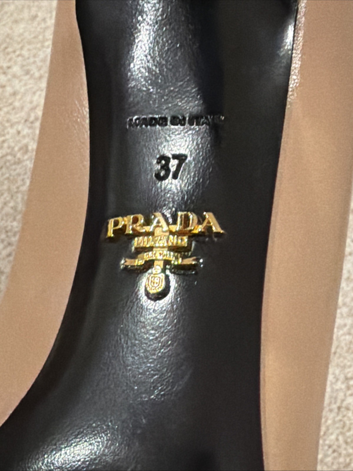 AUTHENTIC! PRADA Calzature Capretto Basic Nudo si… - image 14