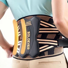 Copper-Infused Back Brace for Men Lower Back Pain [-& Stronger ] Lumbar Belt ...