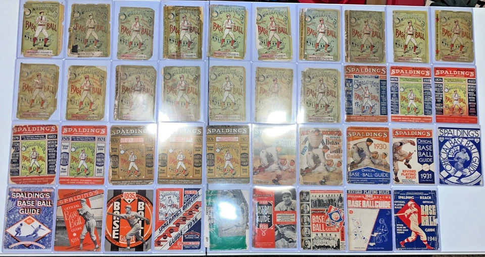 39 Spalding Baseball Guide COVERS in 5" x 7" top loader: 1899, 1903-1941 no 1910 - Image 4 of 4
