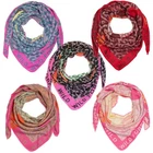 Triangle Scarf XXL Ladies Scarf WILD FOREVER Leo Print & Heart Triangle Scarf Winter