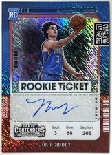 Josh Giddey 2021 Contenders Premium Edition Red Shimmer Rookie Auto /5 Bulls
