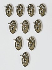 10x Antique Silver Spiritual Cherub Angels in Oval Plaque Charms 20 x 13 mm