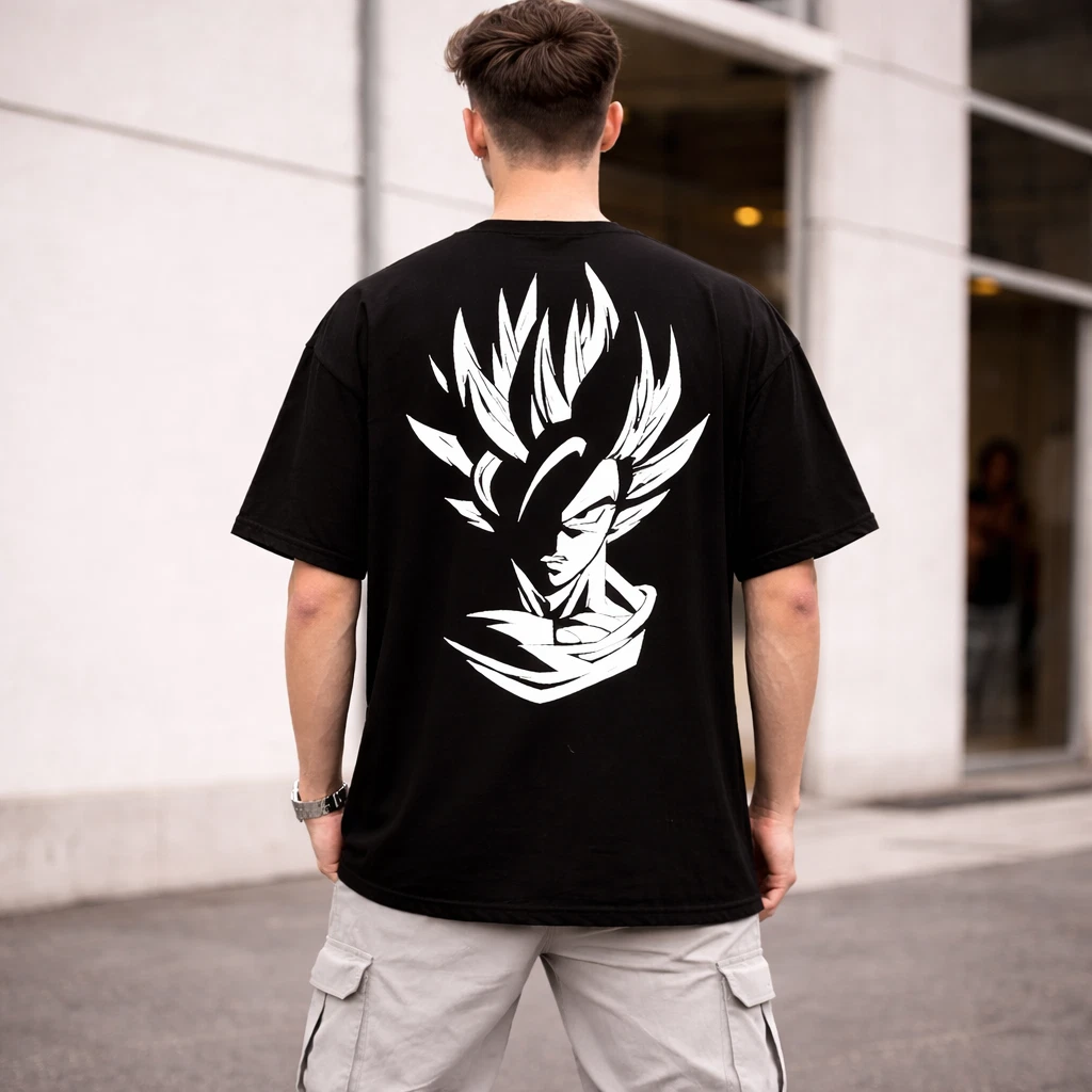 Unisex Oversized Anime Dragon T-Shirt Graphic Printed Black Cotton Streetwear
Opens in a new window 