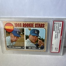 1968 TOPPS DODGERS ROOKIES #228 J.BILLINGHAM/J.FAIREY PSA 7