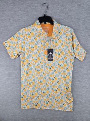 Pins and Aces Golf Polo Shirt Pineapple Paradise Mens Size Small