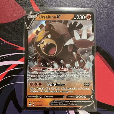 Pokemon Ursaluna V | Deutsch 102/195 Silberne Sturmwinde | Near Mint