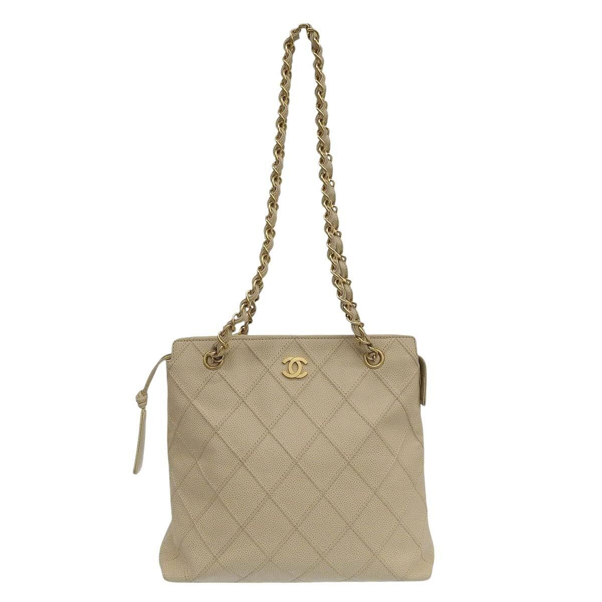 Chanel Coco Mark Chain Tote Bag in Cream Size 6 244875