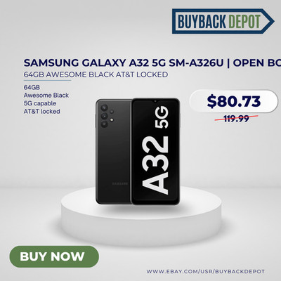 Samsung Galaxy A32 5G SM-A326U 64GB Awesome Black AT&T  Locked