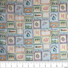Vintage 1996 Bunny Bear Patch by Daisy Kingdom Fabric Quilt, Sew  by half-yard