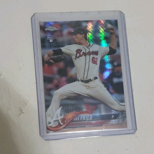 Max Fried 2018 Topps Chrome Prism Refractor RC ROOKIE #66 YANKEES